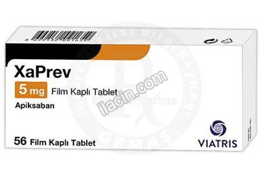 XAPREV 5 MG FILM KAPLI TABLET (56 TABLET) görseli