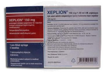 XEPLION 150 MG/1,5 ML IM ENJEKSIYON ICIN UZUN SALIMLI SUSPANSIYON görseli