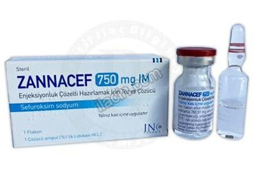 ZANNACEF 750 MG IM ENJEKSIYONLUK COZELTI HAZIRLAMAK ICIN TOZ VE COZUCU (1 FLAKON + 1 COZUCU) görseli