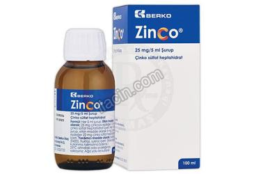 ZINCO 25 MG/5 ML SURUP (100 ML) görseli
