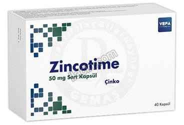 ZINCOTIME 50 MG SERT KAPSUL (40 KAPSUL) görseli